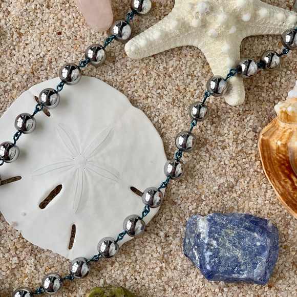 💫Genuine Hematite Beaded Necklace - Picture 5 of 7